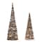 Glitzhome® Pre-Lit Rattan Christmas Table Tree Décor Set